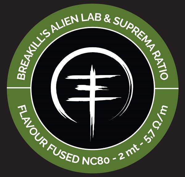 <p>Breakill's Alien Lab Suprema Ratio Fused Spool Flavour NC80 2 mt. Filo complesso per atomizzatori rigenerabili di polmone. Erogazione a media potenza</p>