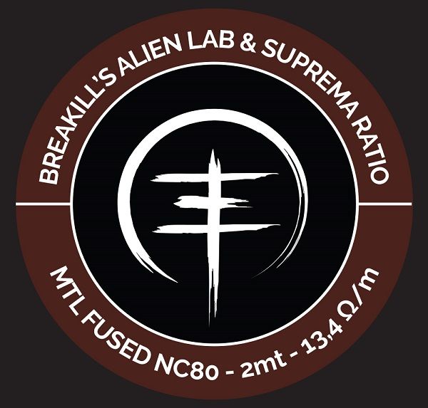 <p>Breakill's Alien Lab Suprema Ratio Fused Spool MTL NC80 2 mt. Filo complesso per atomizzatori rigenerabili</p>
