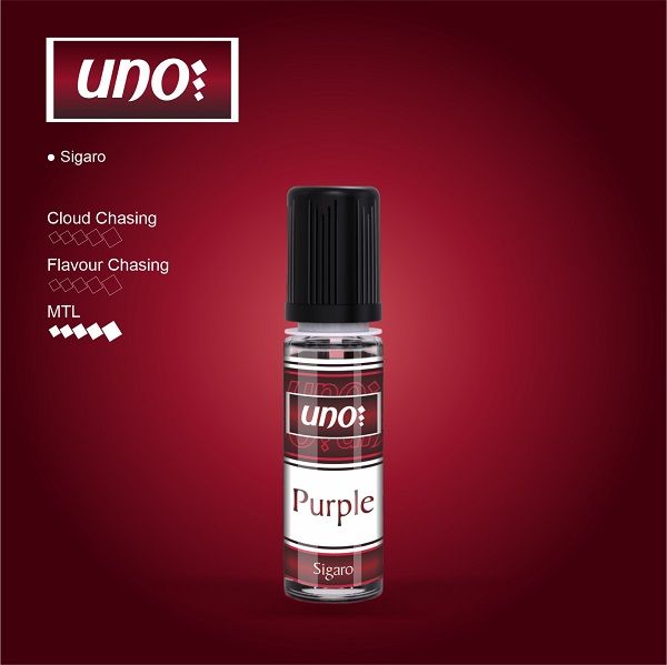 Uno Purple è il nuovo liquido per sigarette elettroniche di Iron Vaper composto da una miscela di tabacchi sigarosi.