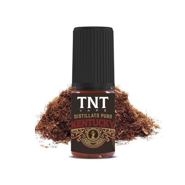 Kentucky TNT Vape distillato puro in formato aroma concentrato 10 ml per sigarette elettroniche. Indicato per atomizzatori a tiro di guancia