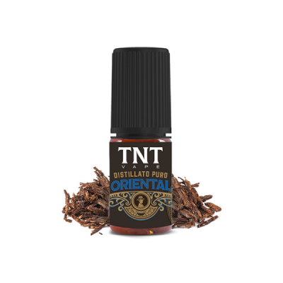 Oriental TNT Vape distillato puro in formato aroma concentrato 10 ml per sigarette elettroniche. Indicato per atomizzatori a tiro di guancia.