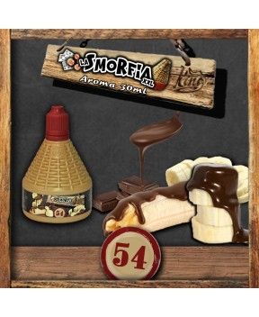 La smorfia 54 XXL king liquid banana e cioccolato aroma scomposto