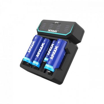 XTAR D4 caricabatterie rapido multislitta 