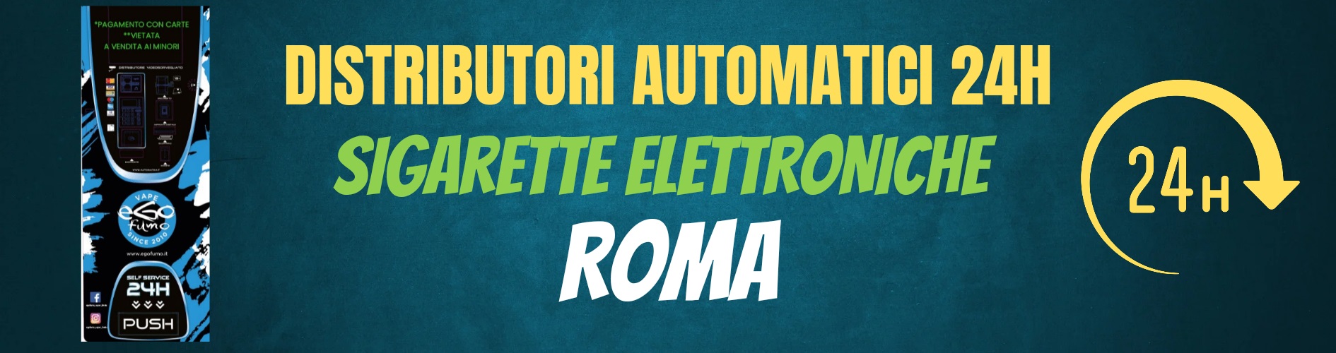 Distributori automatici sigarette elettroniche 24h a Roma e provincia 